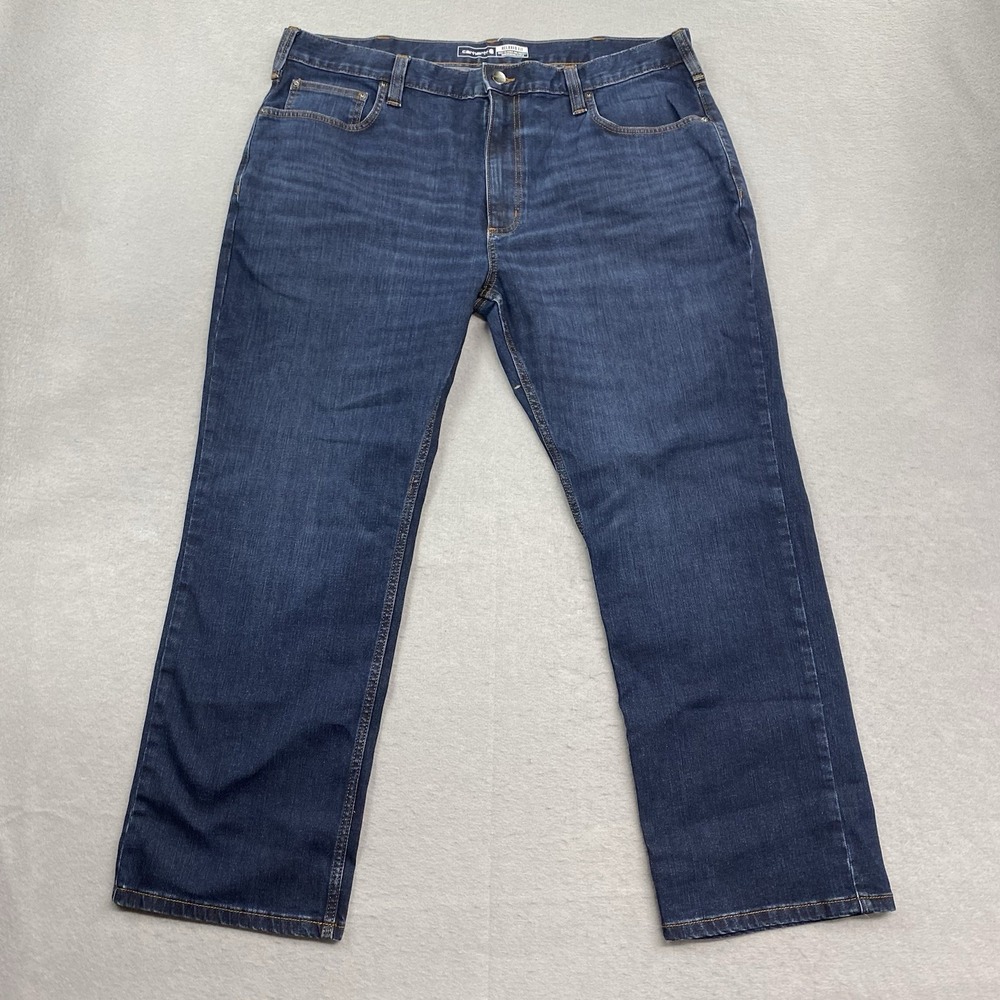 Carhartt Jeans Mens 40x28 Blue Denim Pants Relaxed Straight Rugged Flex 5 Pocket